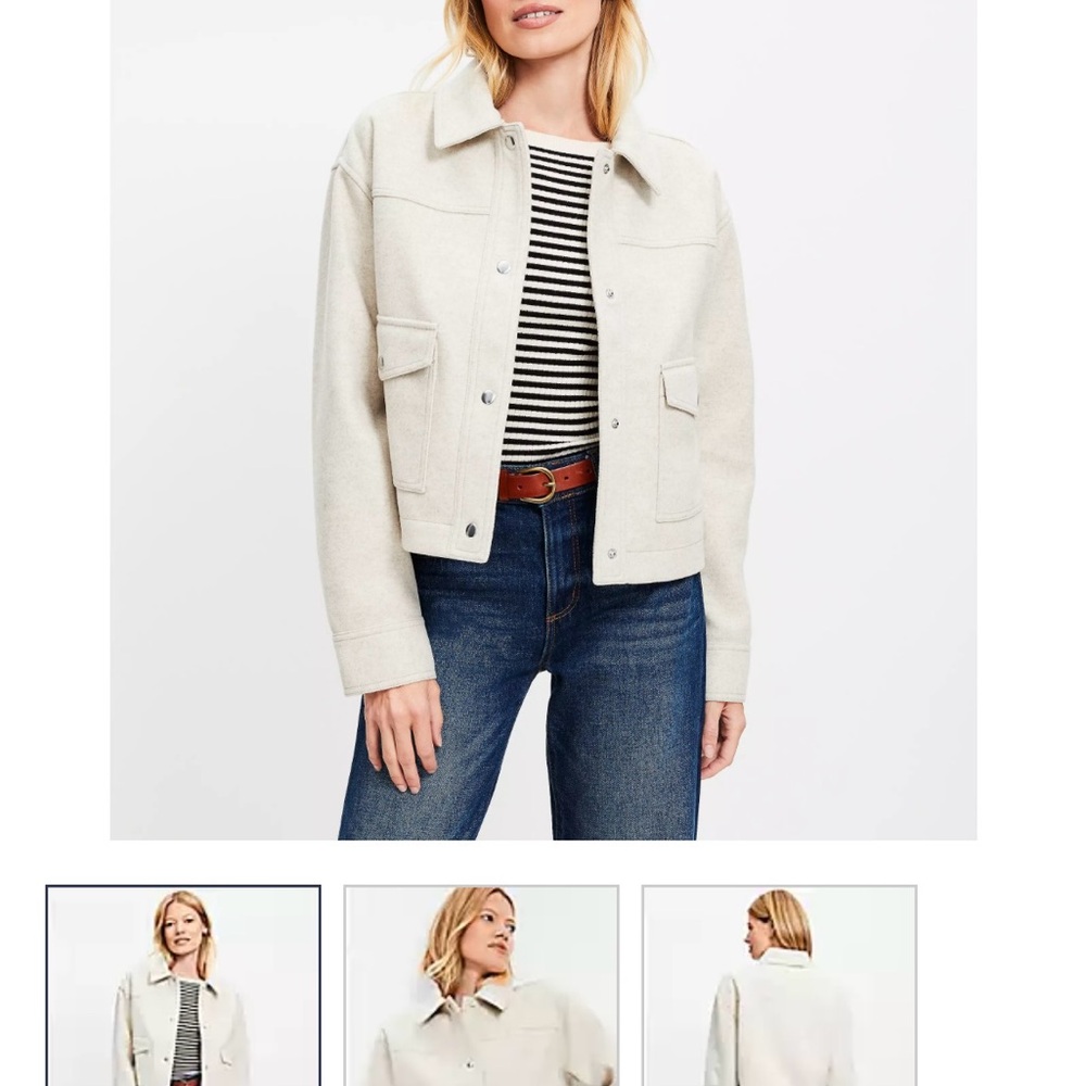 LOFT Light Tan Utility Jacket - Picture 8 of 11